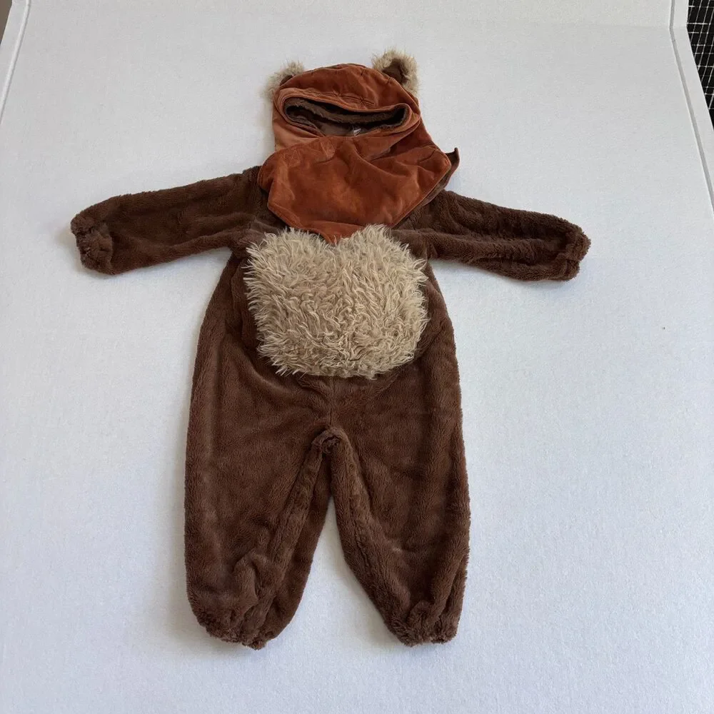 Disney Store Ewok Baby Halloween Costume Star Wars 18-24 Month Brown Fleece Warm